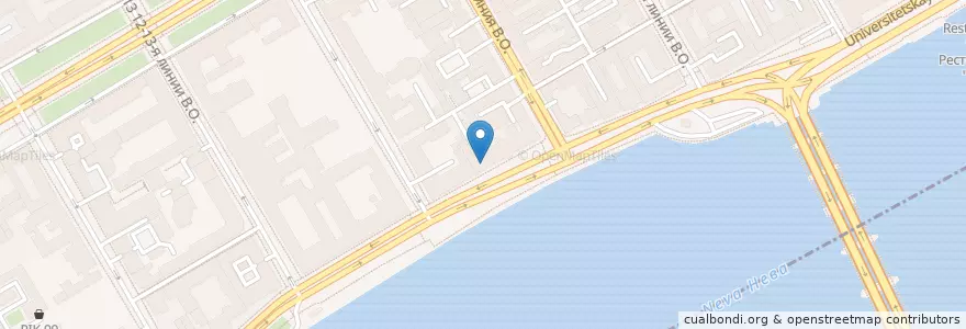 Mapa de ubicacion de Пуэр en Russia, Northwestern Federal District, Leningrad Oblast, Saint Petersburg, Василеостровский Район, Округ № 7.