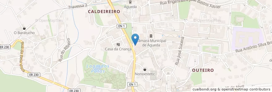 Mapa de ubicacion de Gare da Transdev en پرتغال, Aveiro, Centro, Baixo Vouga, Águeda, Águeda E Borralha.