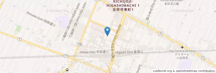 Mapa de ubicacion de マツモトキヨシ en Japão, Tóquio, 武蔵野市.