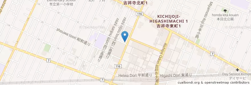 Mapa de ubicacion de マツモトキヨシ en Japão, Tóquio, 武蔵野市.
