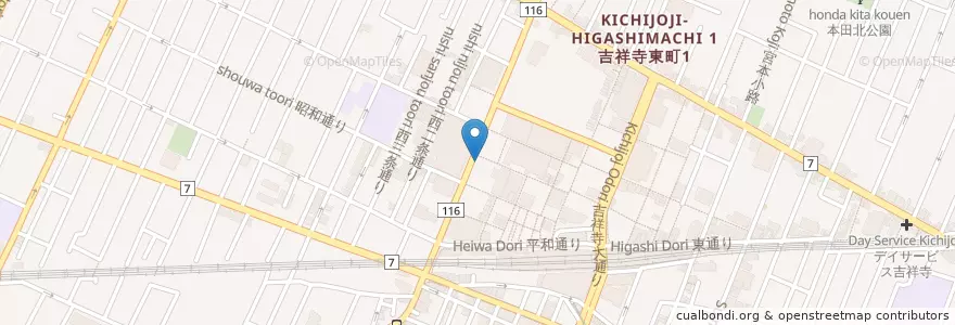 Mapa de ubicacion de りそな銀行 en Jepun, 東京都, 武蔵野市.