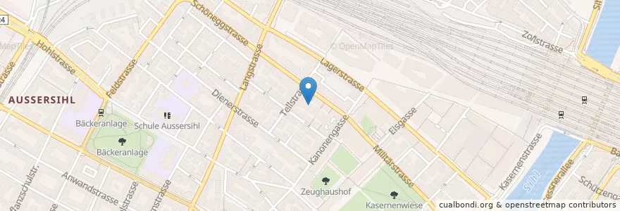 Mapa de ubicacion de Kasama en Switzerland, Zürich, Bezirk Zürich, Zürich.