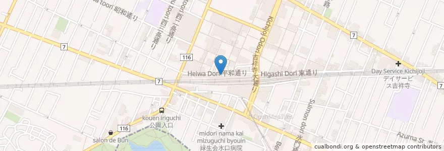 Mapa de ubicacion de サーティワンアイスクリーム en Japan, 東京都, 武蔵野市.