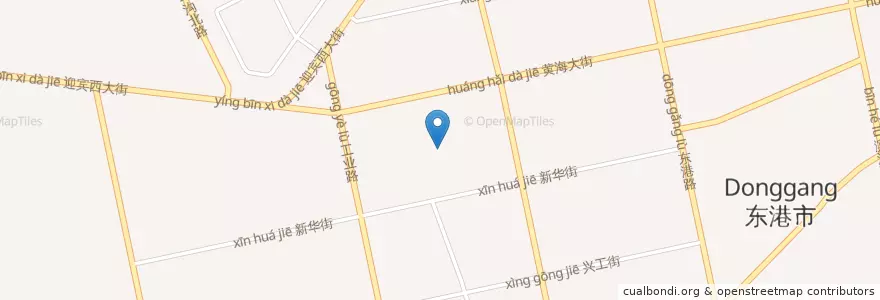 Mapa de ubicacion de 大东街道 en 中国, 遼寧省, 丹東市, 東港市, 大东街道.