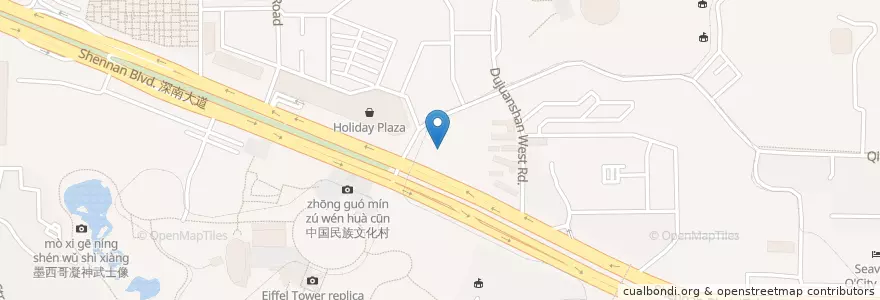 Mapa de ubicacion de 沙河街道 en China, Guangdong, Shenzhen, 南山区, 沙河街道.