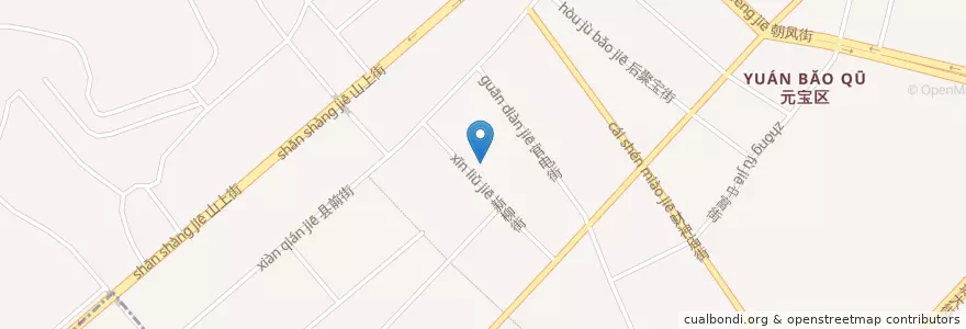 Mapa de ubicacion de 广济街道 en China, Liaoning, 丹东市, 元宝区, 广济街道.