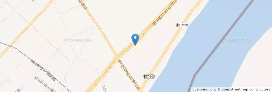 Mapa de ubicacion de 六道口街道 en Çin, Liaoning, 丹东市, 元宝区, 六道口街道.