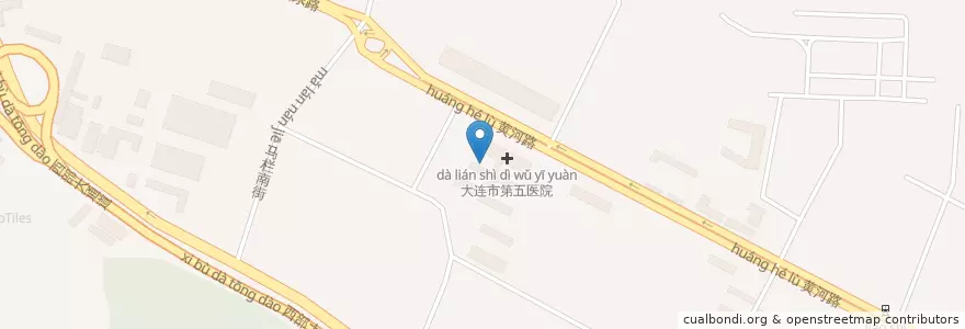 Mapa de ubicacion de 马栏街道 en China, Liaoning, 大连市, 沙河口区, 马栏街道.