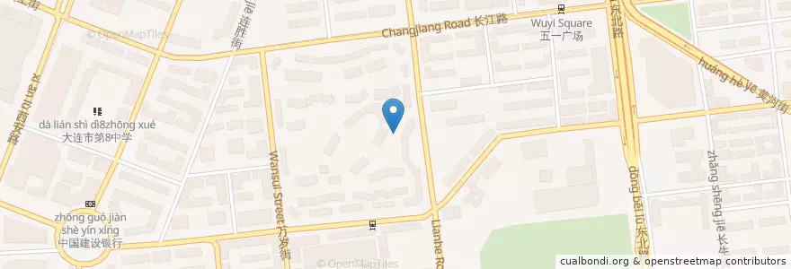Mapa de ubicacion de 中山公园街道 en Cina, Liaoning, 大连市, 沙河口区, 中山公园街道.