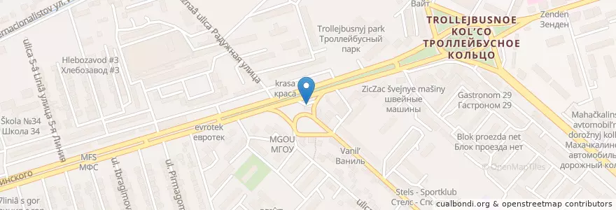 Mapa de ubicacion de Нефтяник en ロシア, 北カフカース連邦管区, Дагестан, Городской Округ Махачкала.