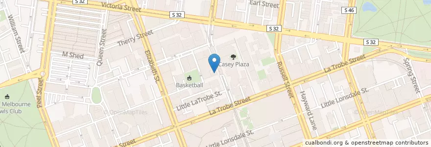 Mapa de ubicacion de Oxford Scholar Hotel en Austrália, Victoria, City Of Melbourne.