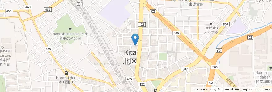 Mapa de ubicacion de 東京都民銀行 en 日本, 东京都/東京都, 北区.