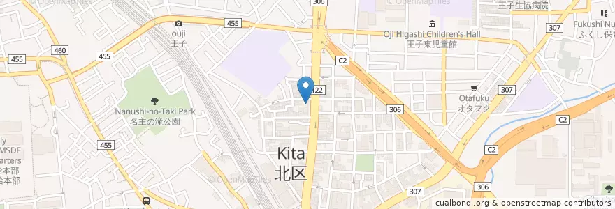 Mapa de ubicacion de 大河原歯科医院 en 日本, 東京都, 北区.