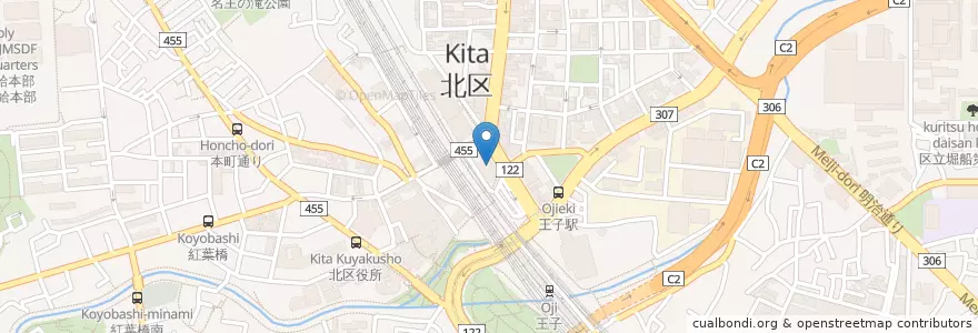 Mapa de ubicacion de みずほ銀行 en اليابان, 東京都, 北区.