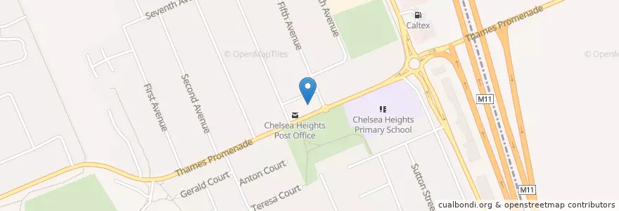 Mapa de ubicacion de Pizza Villa en 오스트레일리아, Victoria, City Of Kingston.