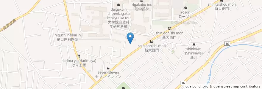 Mapa de ubicacion de ココカラファイン 大学前店 en Japon, Préfecture De Niigata, 新潟市, 西区.