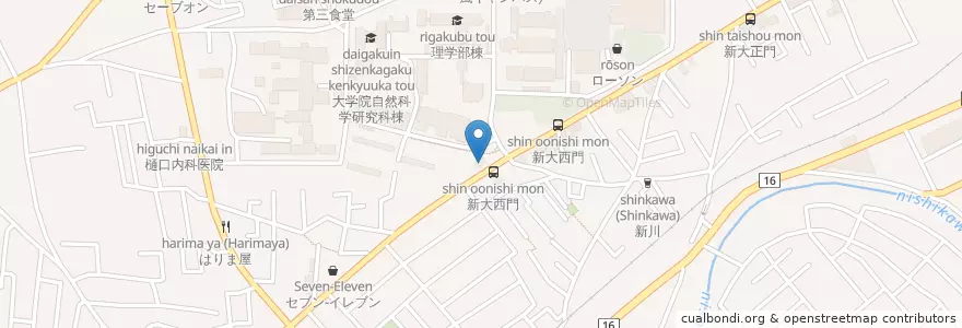 Mapa de ubicacion de 新潟大学前郵便局 en 日本, 新潟県, 新潟市, 西区.