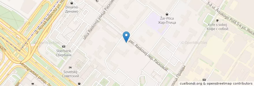 Mapa de ubicacion de Москва 125635 en Россия, Центральный Федеральный Округ, Москва, Северный Административный Округ, Район Беговой.
