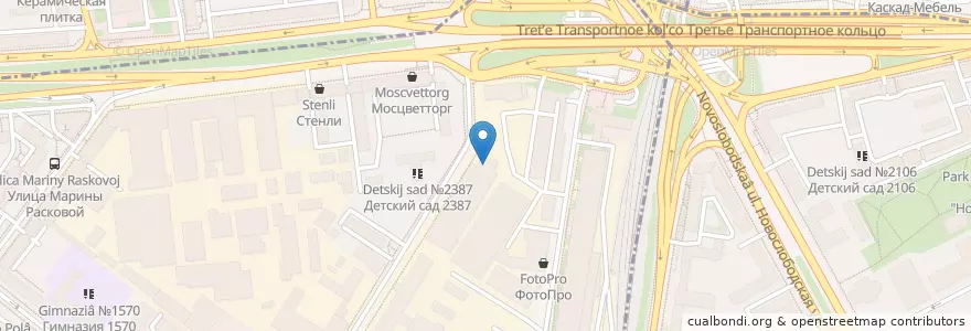 Mapa de ubicacion de Син Чао en 俄罗斯/俄羅斯, Центральный Федеральный Округ, Москва, Северный Административный Округ.