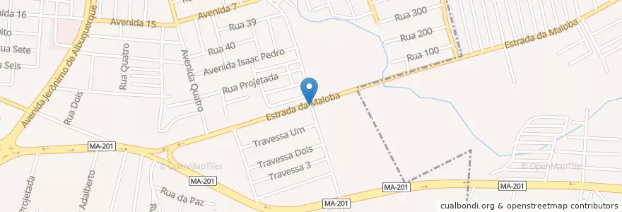 Mapa de ubicacion de Posto Topázio en البَرَازِيل, المنطقة الشمالية الشرقية, مارانهاو, Região Geográfica Intermediária De São Luís, Microrregião Da Aglomeração Urbana De São Luís, ساو لويز.