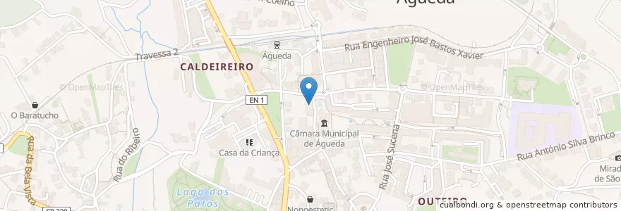 Mapa de ubicacion de Sebastian en 葡萄牙, Aveiro, Centro, Baixo Vouga, Águeda, Águeda E Borralha.