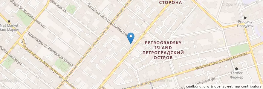 Mapa de ubicacion de Детский сад №1 en Russland, Föderationskreis Nordwest, Oblast Leningrad, Sankt Petersburg, Petrograder Rajon, Округ Кронверкское.