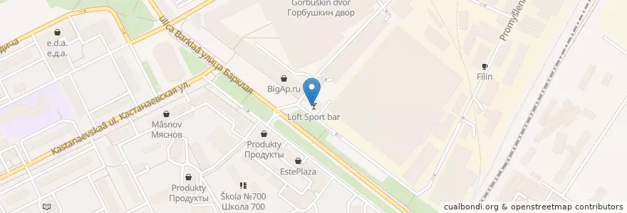 Mapa de ubicacion de Loft Sport bar en Rusia, Центральный Федеральный Округ, Москва, Западный Административный Округ.