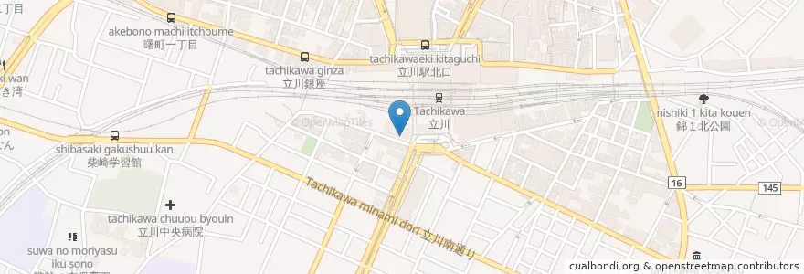 Mapa de ubicacion de サンドラッグ en Japan, Tokio, 立川市.