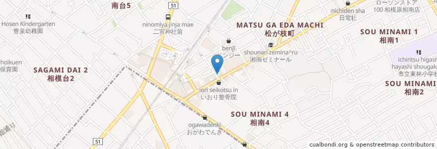 Mapa de ubicacion de スギ薬局 小田急相模原店 en Japan, Kanagawa Prefecture, Sagamihara, Minami Ward.