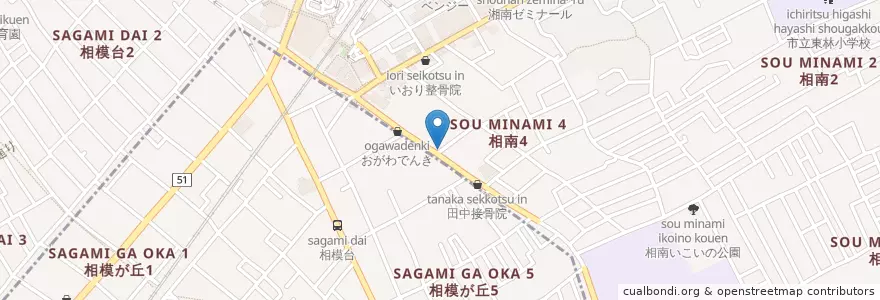 Mapa de ubicacion de 六ちゃん en Japon, Préfecture De Kanagawa, 相模原市, 南区.
