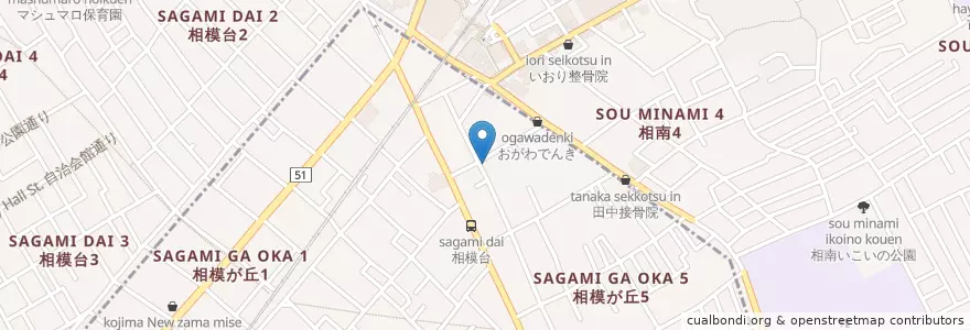 Mapa de ubicacion de 久味庵 en ژاپن, 神奈川県, 相模原市, 南区.