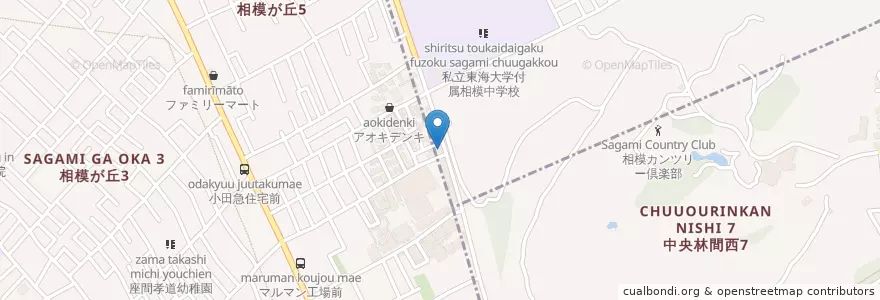 Mapa de ubicacion de 相模が丘動物病院 en Japón, Prefectura De Kanagawa, 南区.