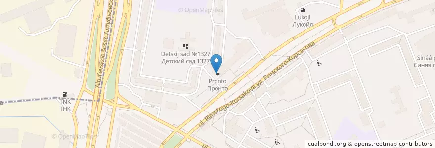 Mapa de ubicacion de Пронто en Russia, Distretto Federale Centrale, Москва, Северо-Восточный Административный Округ, Район Отрадное.