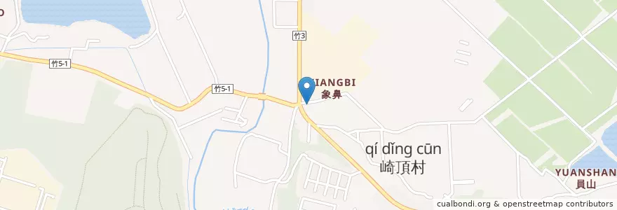 Mapa de ubicacion de 榕樹下 en Taiwán, Provincia De Taiwán, Condado De Hsinchu, 新豐鄉.