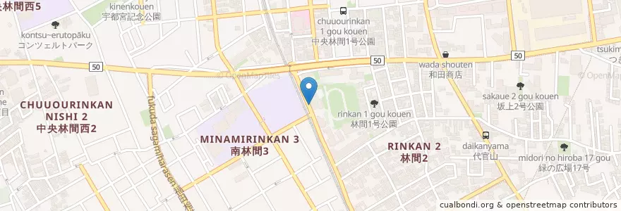 Mapa de ubicacion de モニカ保育園 en Japon, Préfecture De Kanagawa, 大和市.