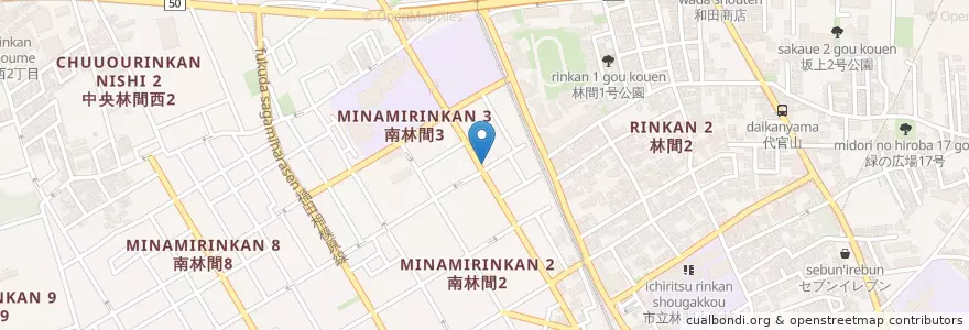 Mapa de ubicacion de 水野歯科医院 en Japan, Präfektur Kanagawa, 大和市.