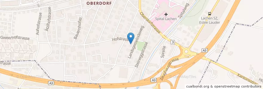 Mapa de ubicacion de Kindergarten Oberdorf en Svizzera, Svitto, March, Lachen.