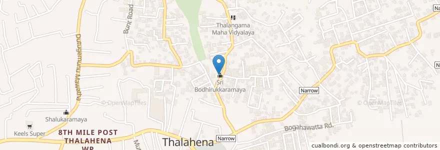 Mapa de ubicacion de Sri Bodhirukkaramaya en 스리랑카, බස්නාහිර පළාත, කොළඹ දිස්ත්‍රික්කය.