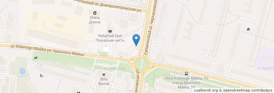 Mapa de ubicacion de Солнце востока en Rússia, Distrito Federal Central, Москва, Южный Административный Округ, Chertanovo Tsentralnoye (Distrito).