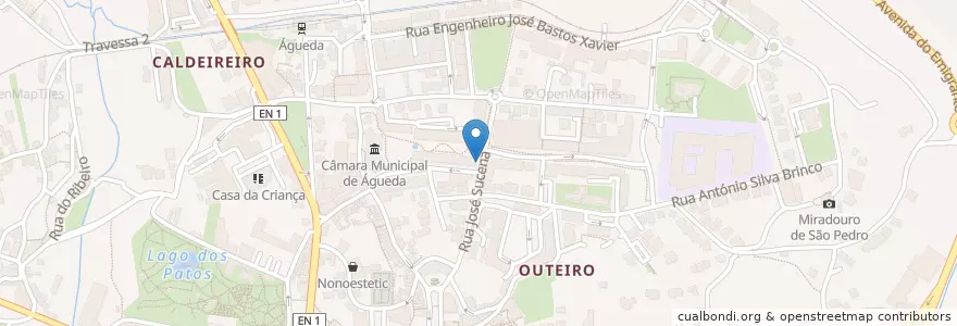 Mapa de ubicacion de Marco de correio en پرتغال, Aveiro, Centro, Baixo Vouga, Águeda, Águeda E Borralha.