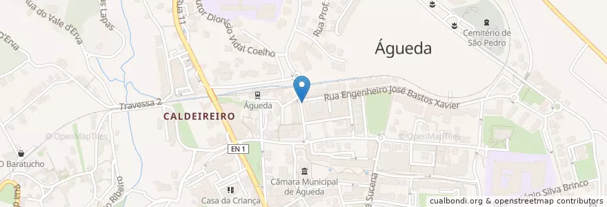 Mapa de ubicacion de Cabine telefonica en البرتغال, آويرو, الوسطى, فوغا السفلى, Águeda, Águeda E Borralha.