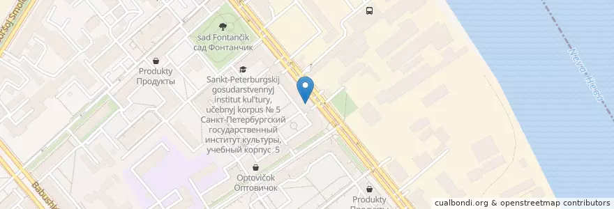 Mapa de ubicacion de Индиш en Russia, Northwestern Federal District, Leningrad Oblast, Saint Petersburg, Nevsky District, Округ Невская Застава.