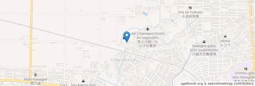 Mapa de ubicacion de 安楽寺 en ژاپن, 埼玉県, 川越市.