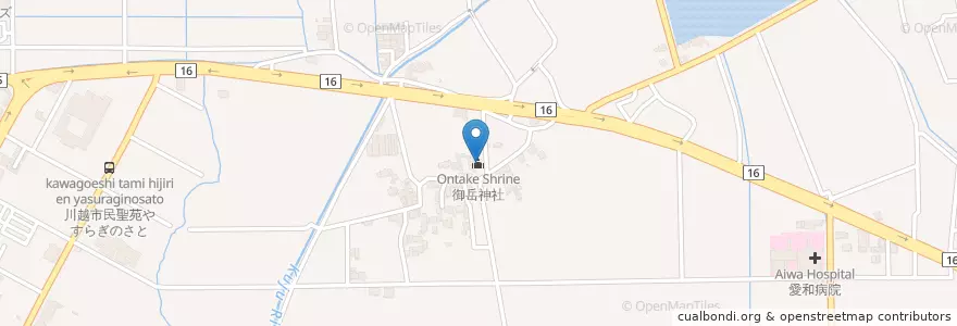 Mapa de ubicacion de 御岳神社 en ژاپن, 埼玉県, 川越市.