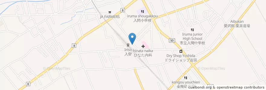 Mapa de ubicacion de 狭山警察署入曽駅前交番 en Japon, Préfecture De Saitama, 狭山市.