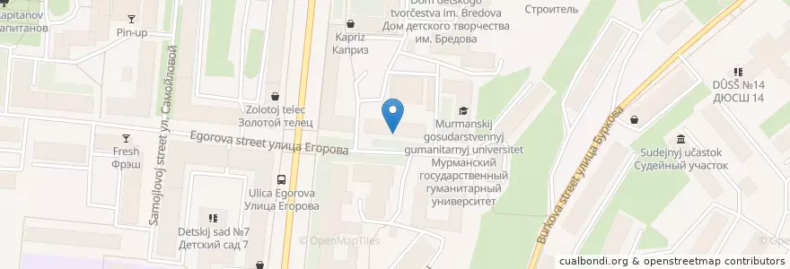 Mapa de ubicacion de Caffe La Vita en Rusia, Северо-Западный Федеральный Округ, Óblast De Múrmansk, Городской Округ Мурманск.