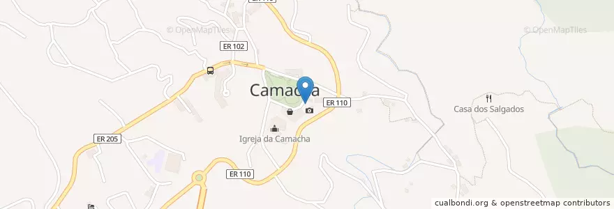 Mapa de ubicacion de Camacha en Portugal, Santa Cruz, Camacha.