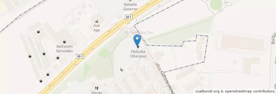 Mapa de ubicacion de Обжорка en Россия, Центральный Федеральный Округ, Москва, Одинцовский Городской Округ.