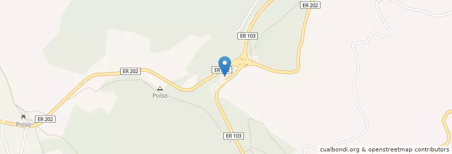 Mapa de ubicacion de Poiso en ポルトガル, Machico, Santa Cruz, Porto Da Cruz, Camacha.