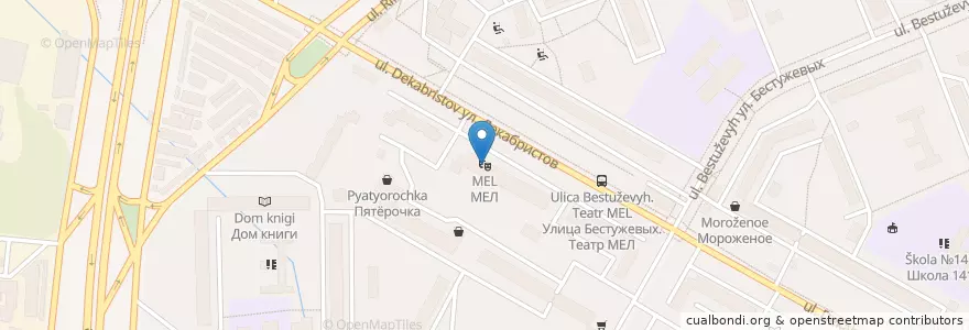 Mapa de ubicacion de Мел en Russie, District Fédéral Central, Moscou, Северо-Восточный Административный Округ, Район Отрадное.